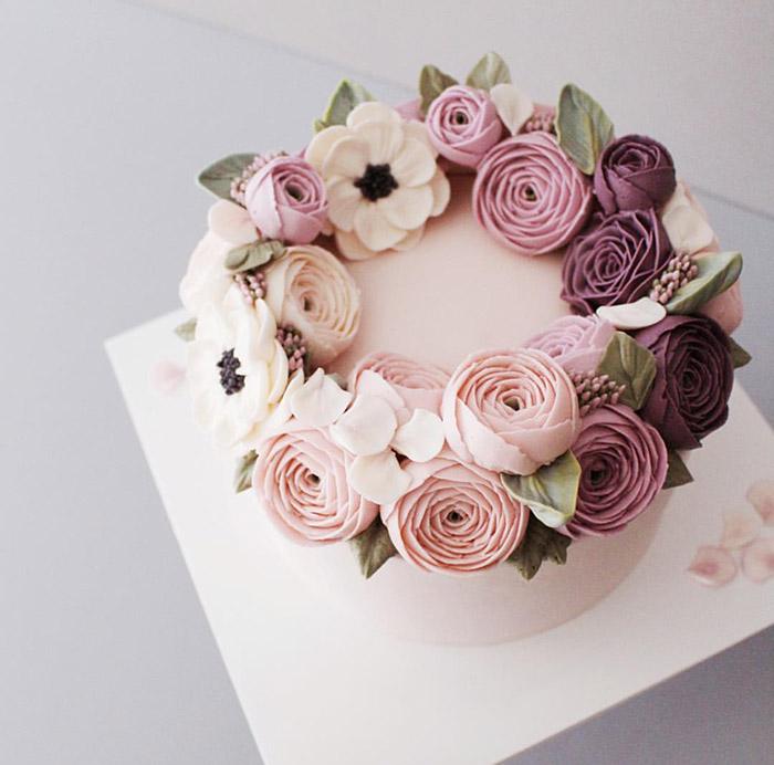 西点培训甜点师Atelier Soo以鲜花点缀如梦似幻的花朵蛋糕